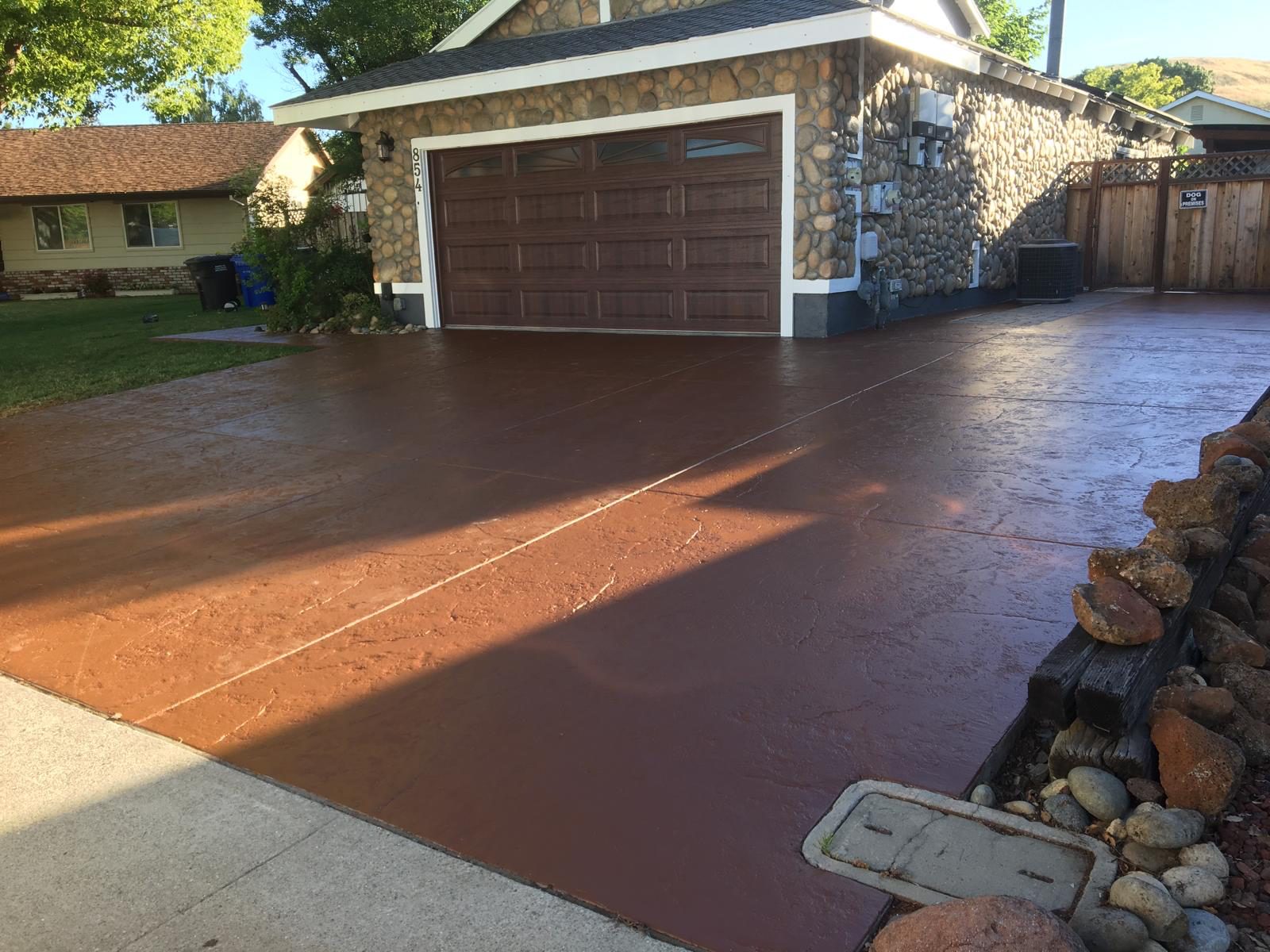 Custom Cement Work — Stamped Driveway — Northern California · photo 1 of 1 · JMG Construction Lic #1007864